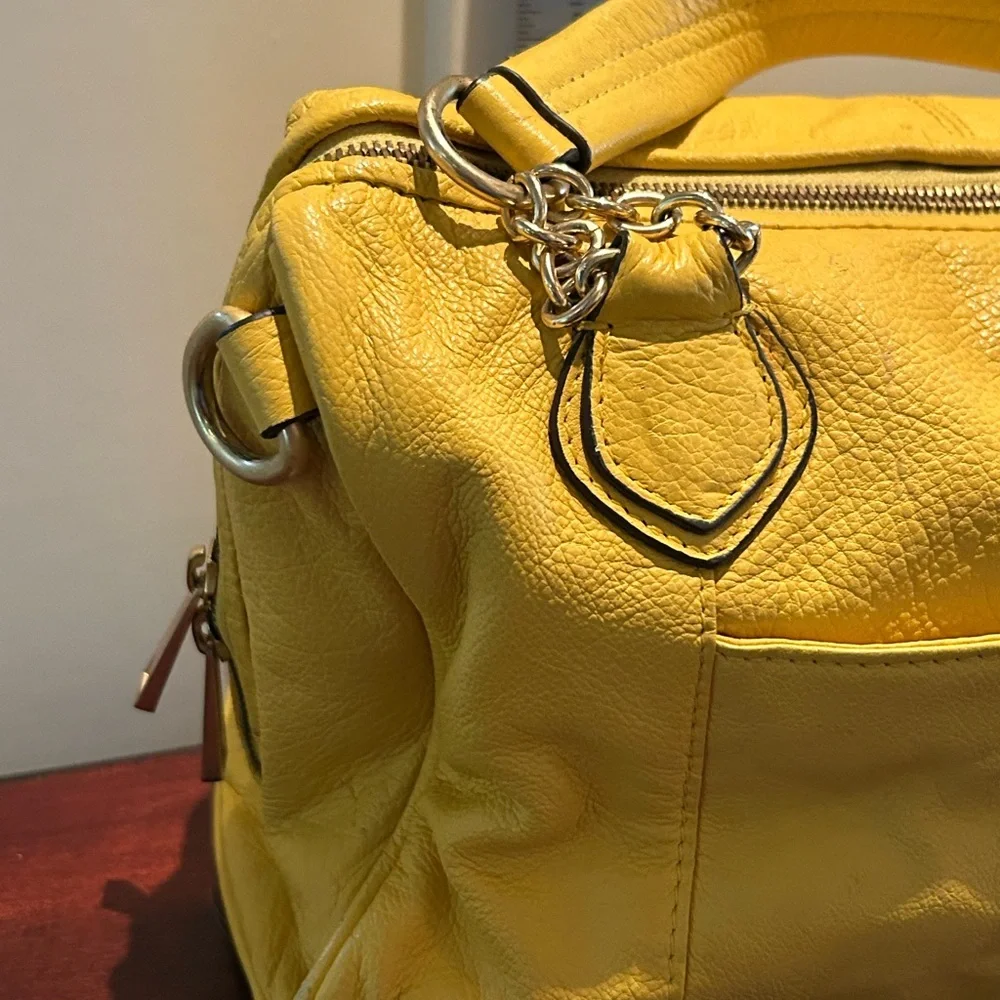 Yellow Leather Handbag - Picture 5 of 13